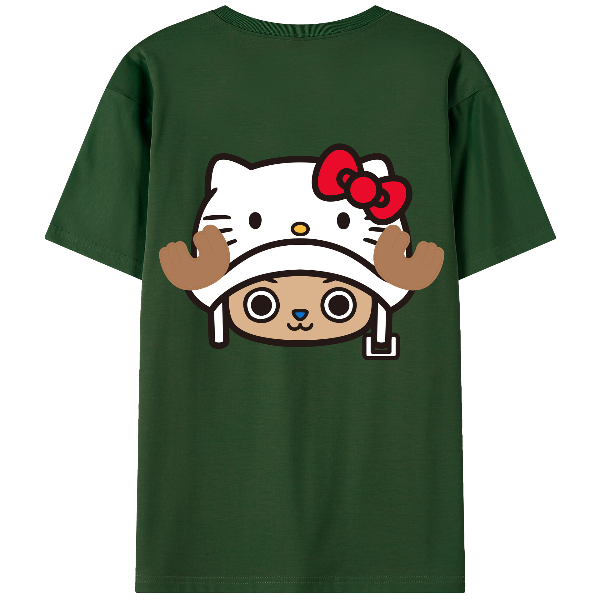 （画像用） Hello Kitty ハローキティ 綿100％半袖Tシャツ（背面プリント）